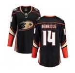 Women Anaheim Ducks #14 Adam Henrique Authentic Black Home Fanatics Branded Breakaway Hockey Jersey