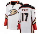 Women Anaheim Ducks #17 Ryan Kesler Authentic White Away Fanatics Branded Breakaway Hockey Jersey