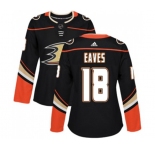 Women Anaheim Ducks #18 Patrick Eaves Authentic Black Home Hockey Jersey