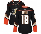 Women Anaheim Ducks #18 Patrick Eaves Authentic Black Home Hockey Jersey