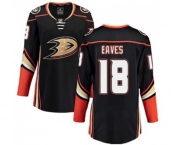 Women Anaheim Ducks #18 Patrick Eaves Fanatics Branded Black Home Breakaway Hockey Jersey