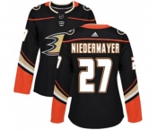 Women Anaheim Ducks #27 Scott Niedermayer Authentic Black Home Hockey Jersey