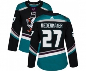 Women Anaheim Ducks #27 Scott Niedermayer Authentic Black Teal Alternate Hockey Jersey