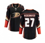 Women Anaheim Ducks #27 Scott Niedermayer Fanatics Branded Black Home Breakaway Hockey Jersey