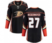Women Anaheim Ducks #27 Scott Niedermayer Fanatics Branded Black Home Breakaway Hockey Jersey