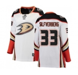 Women Anaheim Ducks #33 Jakob Silfverberg Authentic White Away Fanatics Branded Breakaway Hockey Jersey