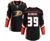 Women Anaheim Ducks #39 Joseph Blandisi Authentic Black Home Fanatics Branded Breakaway Hockey Jersey