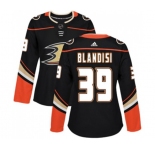 Women Anaheim Ducks #39 Joseph Blandisi Authentic Black Home Hockey Jersey