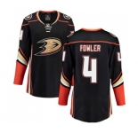 Women Anaheim Ducks #4 Cam Fowler Fanatics Branded Black Home Breakaway Hockey Jersey