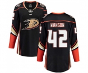 Women Anaheim Ducks #42 Josh Manson Fanatics Branded Black Home Breakaway Hockey Jersey