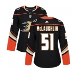 Women Anaheim Ducks #51 Blake McLaughlin Authentic Black Home Hockey Jersey
