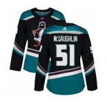 Women Anaheim Ducks #51 Blake McLaughlin Authentic Black Teal Alternate Hockey Jersey