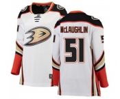 Women Anaheim Ducks #51 Blake McLaughlin Authentic White Away Fanatics Branded Breakaway Hockey Jersey