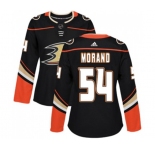 Women Anaheim Ducks #54 Antoine Morand Authentic Black Home Hockey Jersey