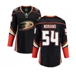 Women Anaheim Ducks #54 Antoine Morand Fanatics Branded Black Home Breakaway Hockey Jersey