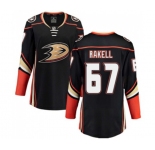 Women Anaheim Ducks #67 Rickard Rakell Fanatics Branded Black Home Breakaway Hockey Jersey