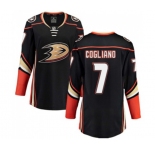 Women Anaheim Ducks #7 Andrew Cogliano Fanatics Branded Black Home Breakaway Hockey Jersey