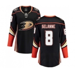 Women Anaheim Ducks #8 Teemu Selanne Fanatics Branded Black Home Breakaway Hockey Jersey