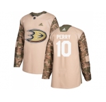 Youth Adidas Anaheim Ducks #10 Corey Perry Camo Authentic 2017 Veterans Day Stitched NHL Jersey