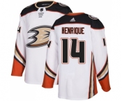 Youth Adidas Anaheim Ducks #14 Adam Henrique Authentic White Away NHL Jersey