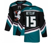 Youth Adidas Anaheim Ducks #15 Ryan Getzlaf Authentic Black Teal Alternate NHL Jersey