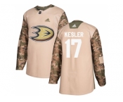 Youth Adidas Anaheim Ducks #17 Ryan Kesler Camo Authentic 2017 Veterans Day Stitched NHL Jersey