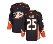 Youth Adidas Anaheim Ducks #25 Ondrej Kase Black Home Authentic Stitched NHL Jersey