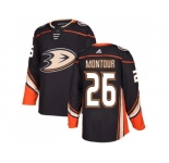 Youth Adidas Anaheim Ducks #26 Brandon Montour Black Home Authentic Stitched NHL Jersey