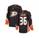 Youth Adidas Anaheim Ducks #36 John Gibson Black Home Authentic Stitched NHL Jersey