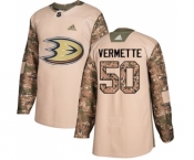 Youth Adidas Anaheim Ducks #50 Antoine Vermette Authentic Camo Veterans Day Practice NHL Jersey