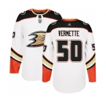 Youth Adidas Anaheim Ducks #50 Antoine Vermette Authentic White Away NHL Jersey