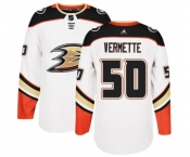 Youth Adidas Anaheim Ducks #50 Antoine Vermette Authentic White Away NHL Jersey