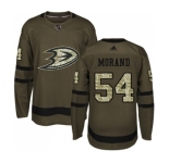 Youth Adidas Anaheim Ducks #54 Antoine Morand Premier Green Salute to Service NHL Jersey