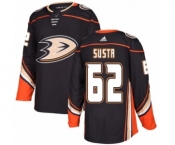 Youth Adidas Anaheim Ducks #62 Andrej Sustr Authentic Black Home NHL Jersey