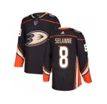 Youth Adidas Anaheim Ducks #8 Teemu Selanne Black Home Authentic Stitched NHL Jersey