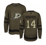 Youth Anaheim Ducks #14 Adam Henrique Authentic Green Salute to Service Hockey Jersey