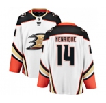 Youth Anaheim Ducks #14 Adam Henrique Authentic White Away Fanatics Branded Breakaway Hockey Jersey