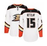 Youth Anaheim Ducks #15 Ryan Getzlaf Authentic White Away Hockey Jersey