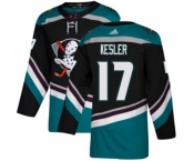 Youth Anaheim Ducks #17 Ryan Kesler Authentic Black Teal Alternate Hockey Jersey