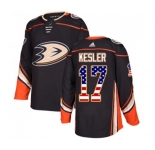 Youth Anaheim Ducks #17 Ryan Kesler Authentic Black USA Flag Fashion Hockey Jersey