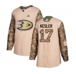 Youth Anaheim Ducks #17 Ryan Kesler Authentic Camo Veterans Day Practice Hockey Jersey