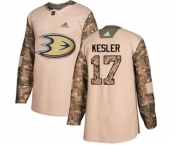 Youth Anaheim Ducks #17 Ryan Kesler Authentic Camo Veterans Day Practice Hockey Jersey