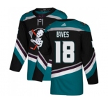 Youth Anaheim Ducks #18 Patrick Eaves Authentic Black Teal Alternate Hockey Jersey