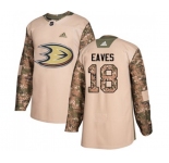 Youth Anaheim Ducks #18 Patrick Eaves Authentic Camo Veterans Day Practice Hockey Jersey
