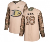 Youth Anaheim Ducks #18 Patrick Eaves Authentic Camo Veterans Day Practice Hockey Jersey
