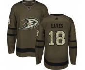 Youth Anaheim Ducks #18 Patrick Eaves Authentic Green Salute to Service Hockey Jersey