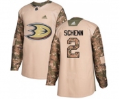 Youth Anaheim Ducks #2 Luke Schenn Authentic Camo Veterans Day Practice Hockey Jersey