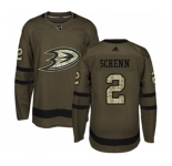 Youth Anaheim Ducks #2 Luke Schenn Authentic Green Salute to Service Hockey Jersey