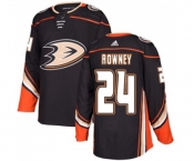Youth Anaheim Ducks #24 Carter Rowney Authentic Black Home Hockey Jersey