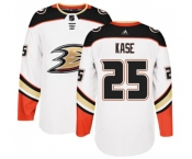 Youth Anaheim Ducks #25 Ondrej Kase Authentic White Away Hockey Jersey